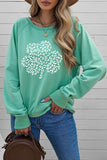 French Terry Cotton Blend Pullover Sweatshirt