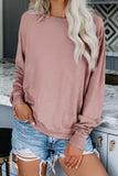 French Terry Cotton Blend Pullover Sweatshirt