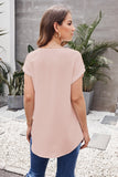 Pink White/Black/Sky Blue Zip To It Blouse LC252220-10