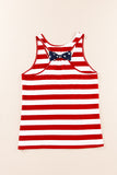 Red Pocket Patch Stars & Stripes Tank Top  LC2565943-3