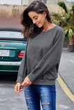 French Terry Cotton Blend Pullover Sweatshirt