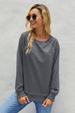 French Terry Cotton Blend Pullover Sweatshirt