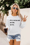 Plain Crew Neck Pullover Sweatshirt