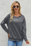 French Terry Cotton Blend Pullover Sweatshirt