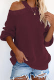 Cool Breeze Cotton Cold Shoulder Sweater