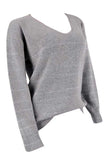 Casual Drop Shoulder Oversized Pullover Sweater Gray