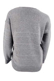 Casual Drop Shoulder Oversized Pullover Sweater Gray