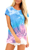 Short Sleeve Crew Neck Summer Casual Tie Dye T-Shirt