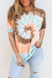 Raglan Sleeve Tie Dye T-Shirt Tangerine