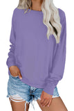 French Terry Cotton Blend Pullover Sweatshirt