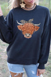 Plain Crew Neck Pullover Sweatshirt