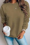 French Terry Cotton Blend Pullover Sweatshirt