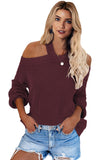 Cool Breeze Cotton Cold Shoulder Sweater