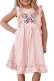 Ruffled Empire Waist Pleated Flowy Kid Dress