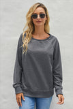 French Terry Cotton Blend Pullover Sweatshirt